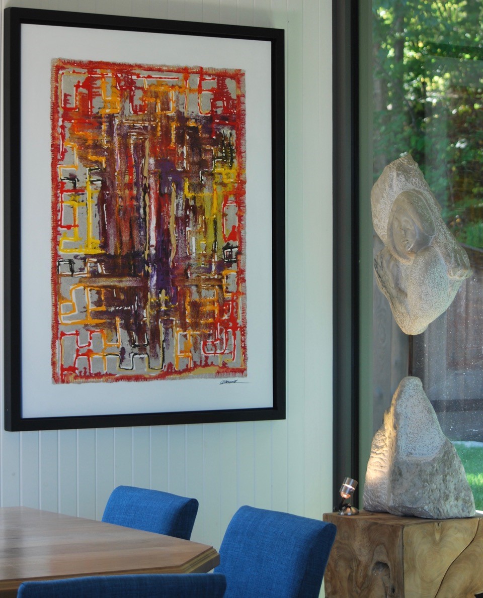 Painting in dining room